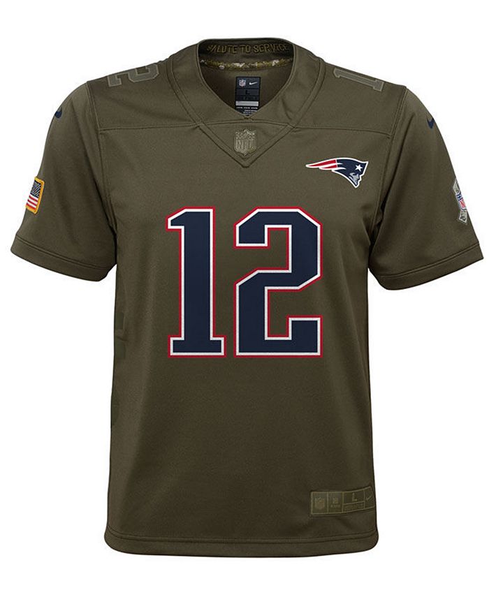 Jersey New England Patriots Salute to Service -Tom Brady 12