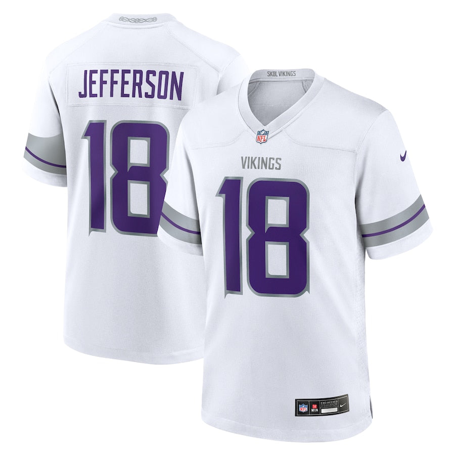 Jersey Minnesota Vikings White 2024- Justin Jefferson 18 – MVP SHOP